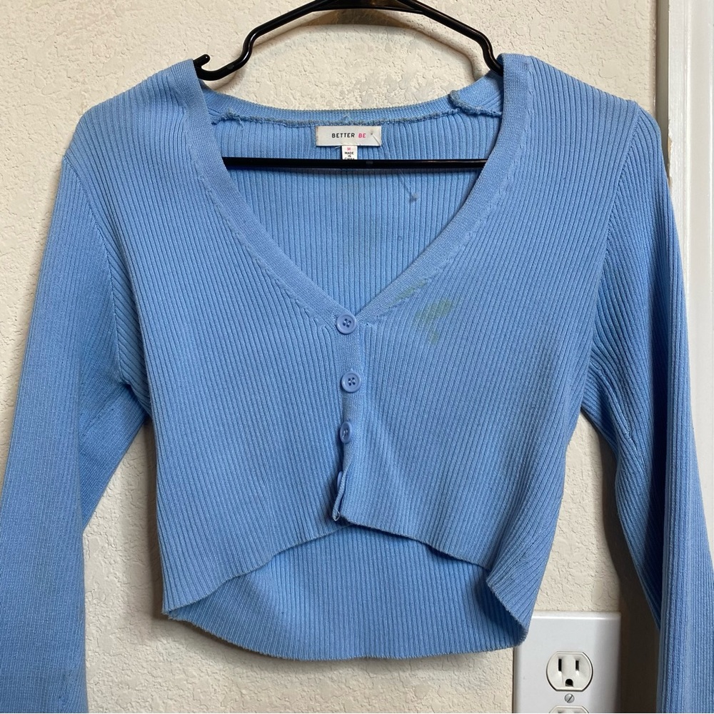 Better be V neck crop cardigan